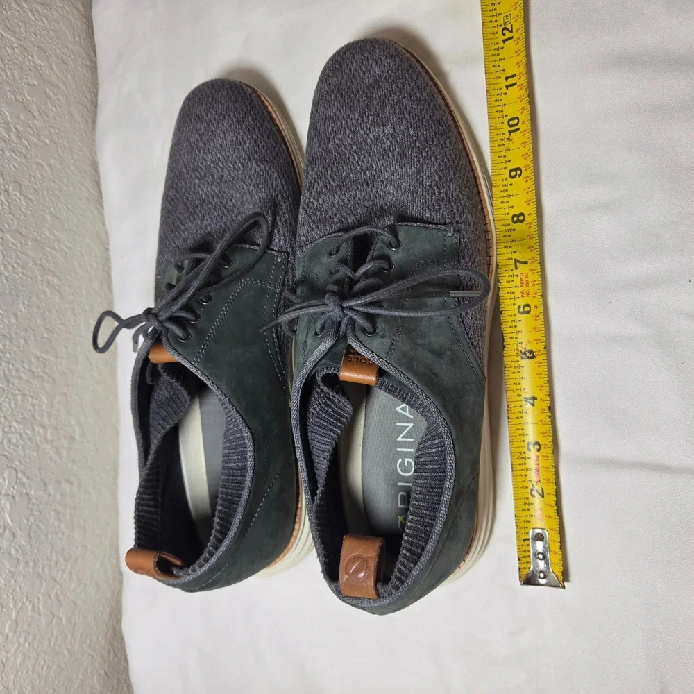 Cole Haan OriginalGrand Stitchlite Knit Wingtip Oxford Grey C28213 Mens 10.5 M